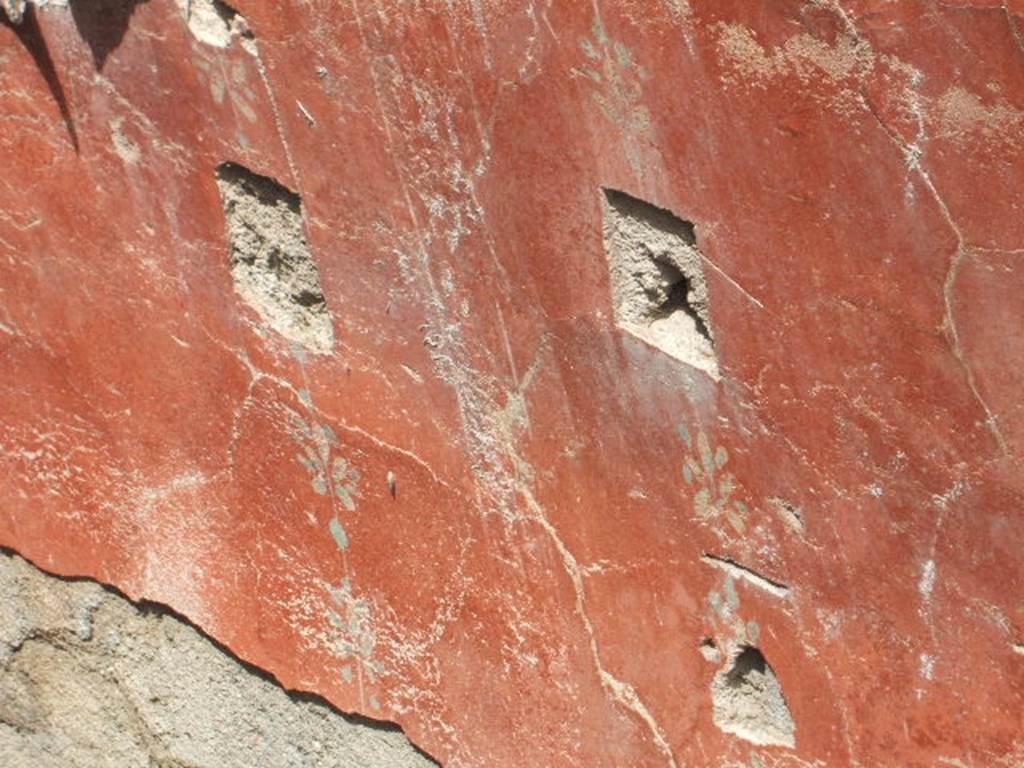 IX.7.25 Pompeii. May 2005.  Room “l” (L), north wall of ala/triclinium.