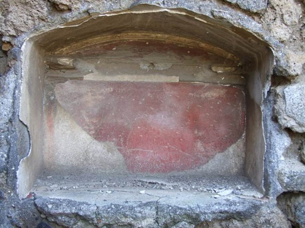 IX.9.13 Pompeii.  March 2009.  Lararium Niche in the south west corner of Room 6, Garden.