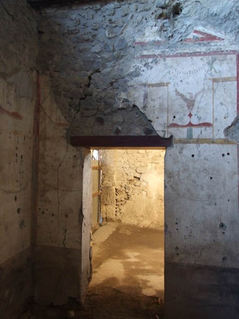 IX.12.6  Pompeii. March 2009. Room 9, west wall with doorway to room 10.