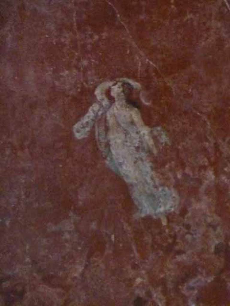 IX.13.1-3 Pompeii. May 2010. Room 13, north wall, floating figure at east end.