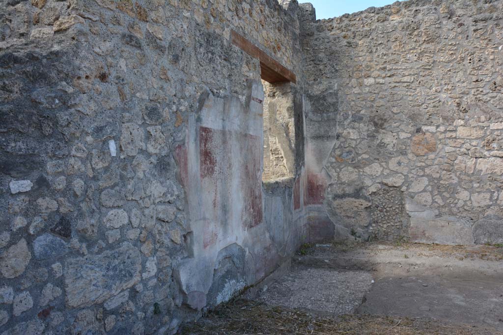 IX.14.4 Pompeii. May 2017.  Room 31, south wall with 1st style decoration. Photo courtesy of Buzz Ferebee.