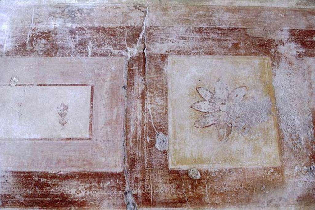 IX.14.4 Pompeii. 1968. Room 3, painted decoration from east wall zoccolo. Photo by Stanley A. Jashemski.
Source: The Wilhelmina and Stanley A. Jashemski archive in the University of Maryland Library, Special Collections (See collection page) and made available under the Creative Commons Attribution-Non Commercial License v.4. See Licence and use details.
J68f1535
