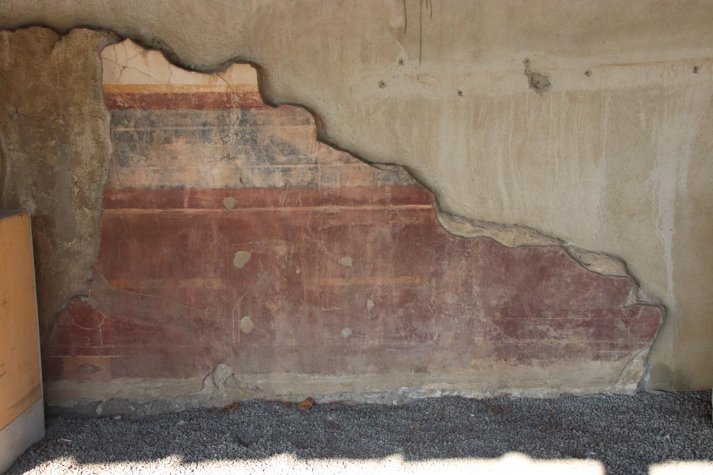 Villa San Marco, Stabiae, October 2022. Portico 2, detail from east wall. Photo courtesy of Klaus Heese.

