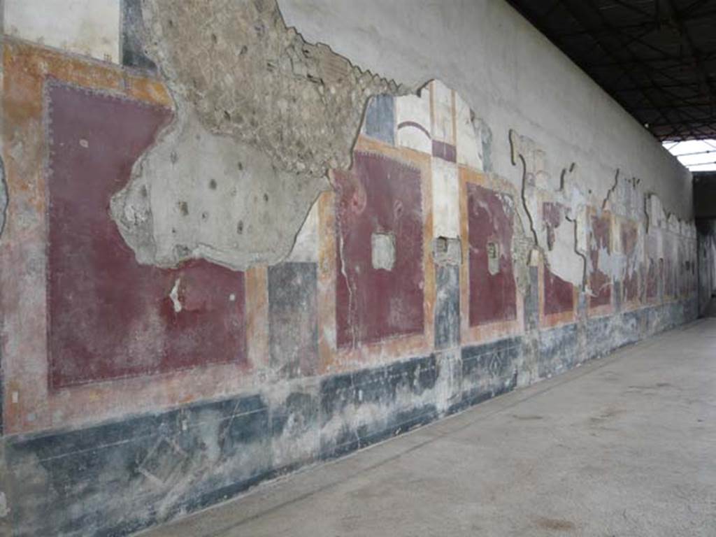 Villa San Marco, Stabiae, 2010. Room 3, looking north-west along west wall of west portico.
Photo courtesy of Buzz Ferebee.

