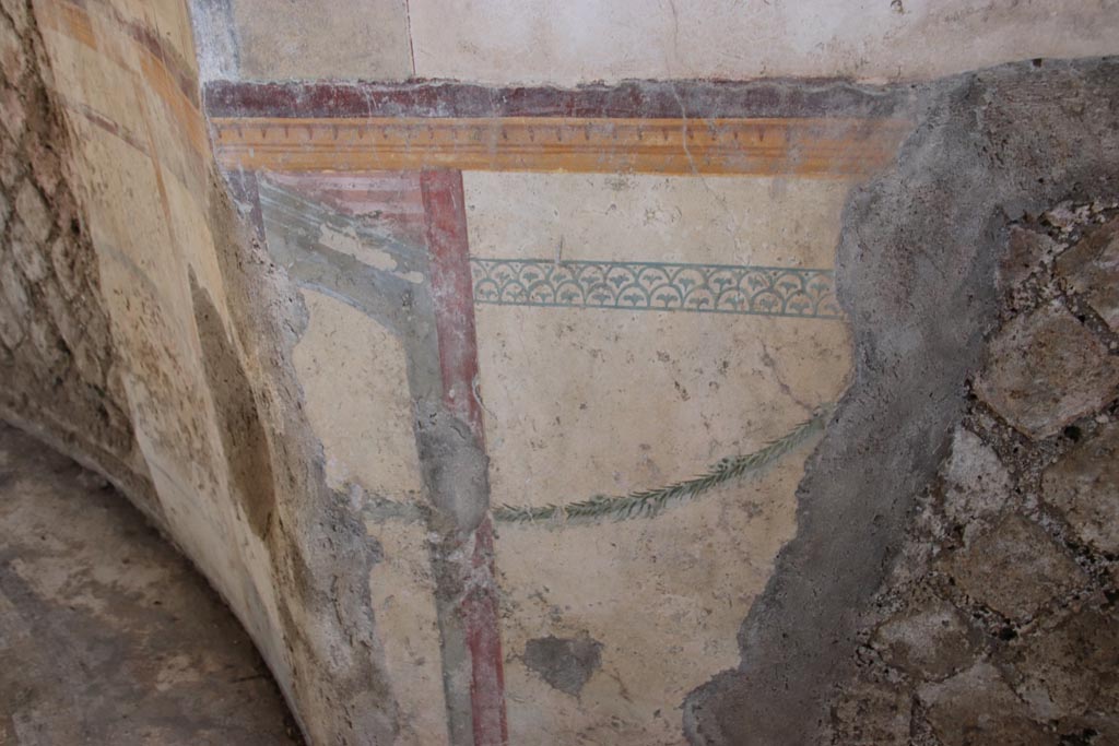Villa San Marco, Stabiae, October 2022. Room 12, detail from south-west side. Photo courtesy of Klaus Heese.