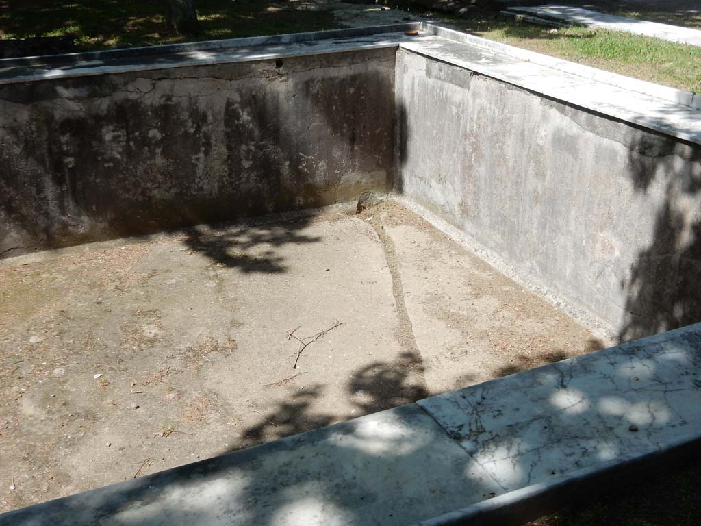Villa San Marco, Stabiae, June 2019. Pool 15, north end, looking west. Photo courtesy of Buzz Ferebee
