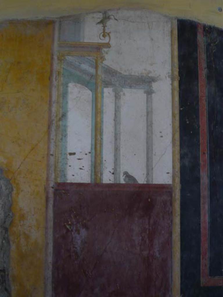 Villa San Marco, Stabiae, 2010. Room 50, east wall, architectural painting with bird. Photo courtesy of Buzz Ferebee.