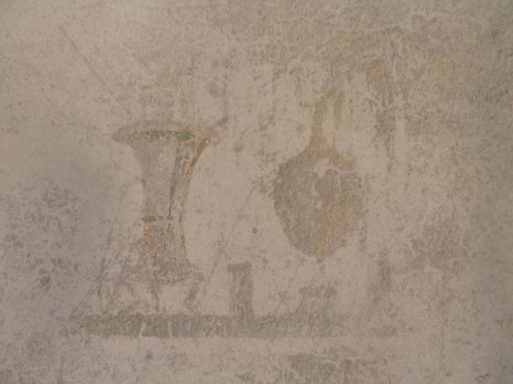 Villa San Marco, Stabiae, September 2015. Room 57, painted decoration on west wall.
