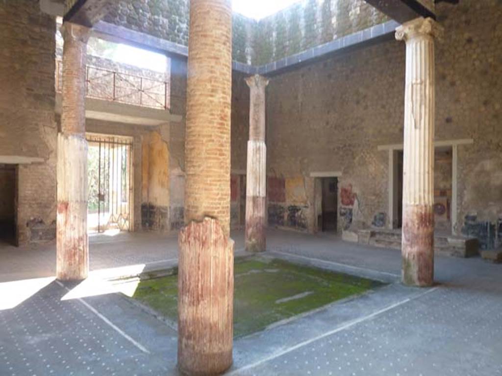 Villa San Marco, Stabiae, September 2015. Room 44, looking towards the south-west corner of atrium from outside room 60.