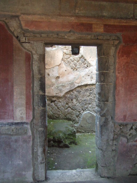 Villa of Mysteries, Pompeii. May 2010. Room 29, north-west corner, looking west.