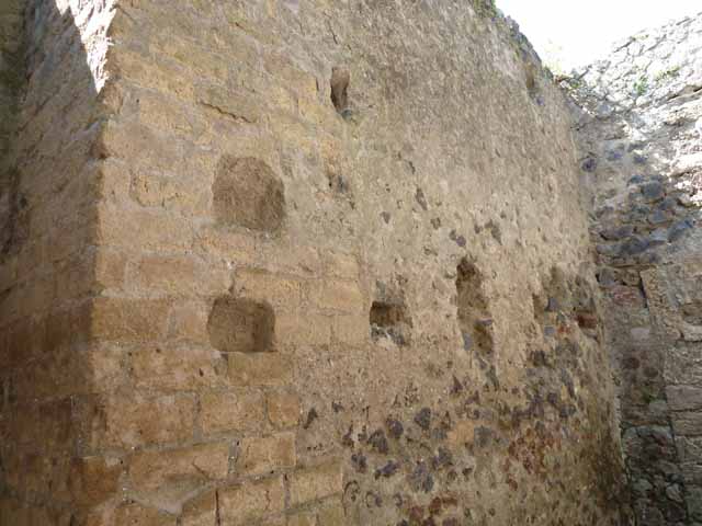 Villa of Mysteries, Pompeii. May 2010. Doorway to room 50. Access to wine cellar at west end of north wall of room 48-9.