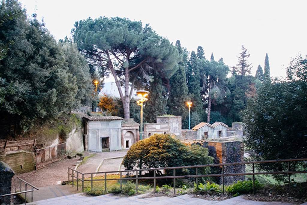 Via delle Tombe, December 2014, looking across to south side. Photo courtesy of Katharina Kuxhausen.