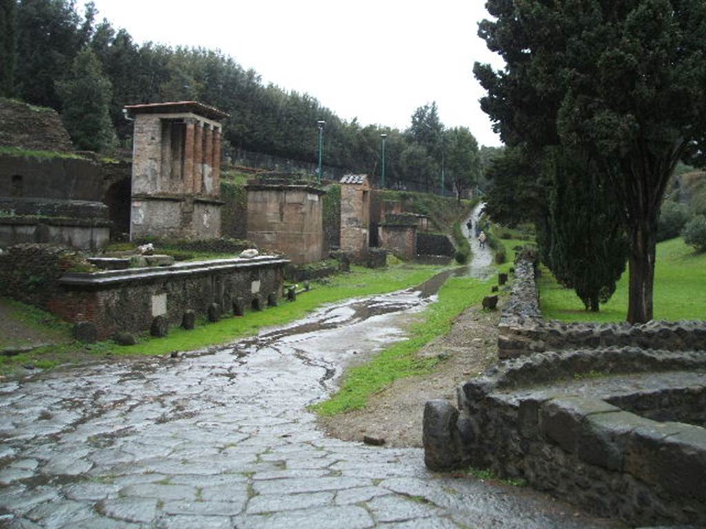 Pompeii Via delle Tombe. 2015/2016. Looking west. Photo courtesy of Giuseppe Ciaramella.