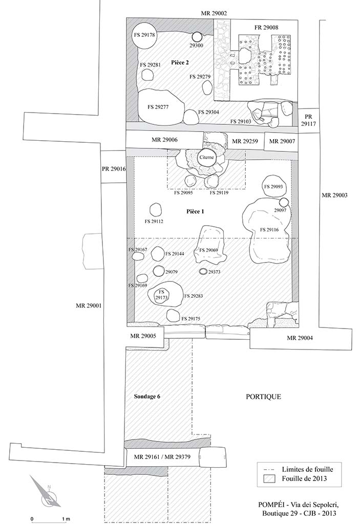Fig. 2 - HGE29 Pompi. Plan de la boutique n. 29. 
G. Chapelin, B. Lemaire. 
