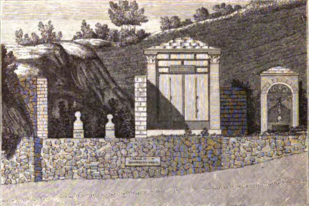 HGE42 Pompeii. 1884 drawing from Overbeck-Mau showing HGE42 on left with HGE41 on right.
See Overbeck J., 1884. Pompeji in seinen Gebuden, Alterthmen und Kunstwerken. Leipzig: Engelmann. (p. 408).
