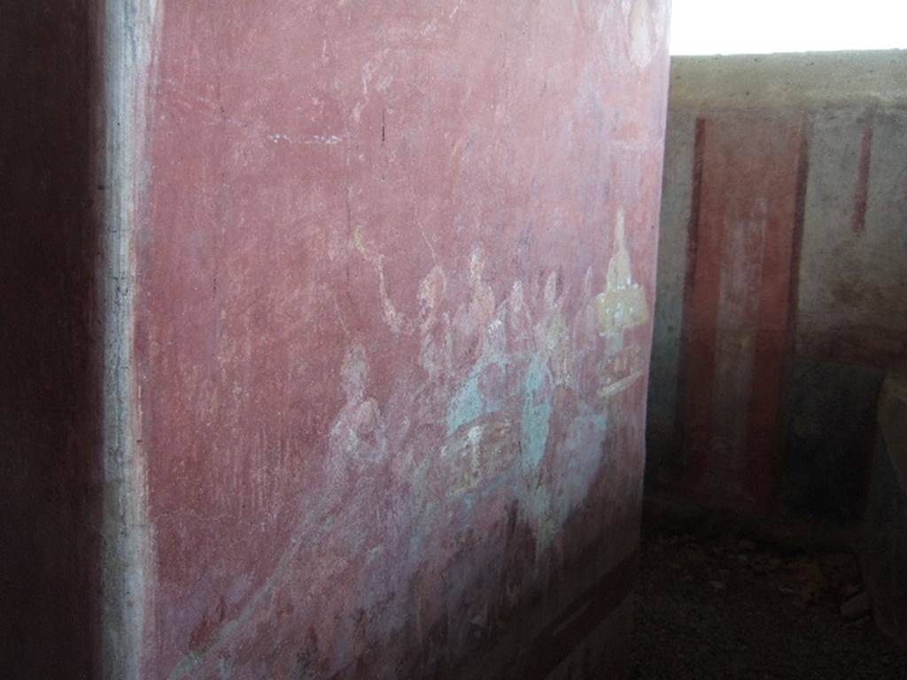 VGJ Pompeii. May 2006. Inner tomb south wall with painting of the funeral repast.