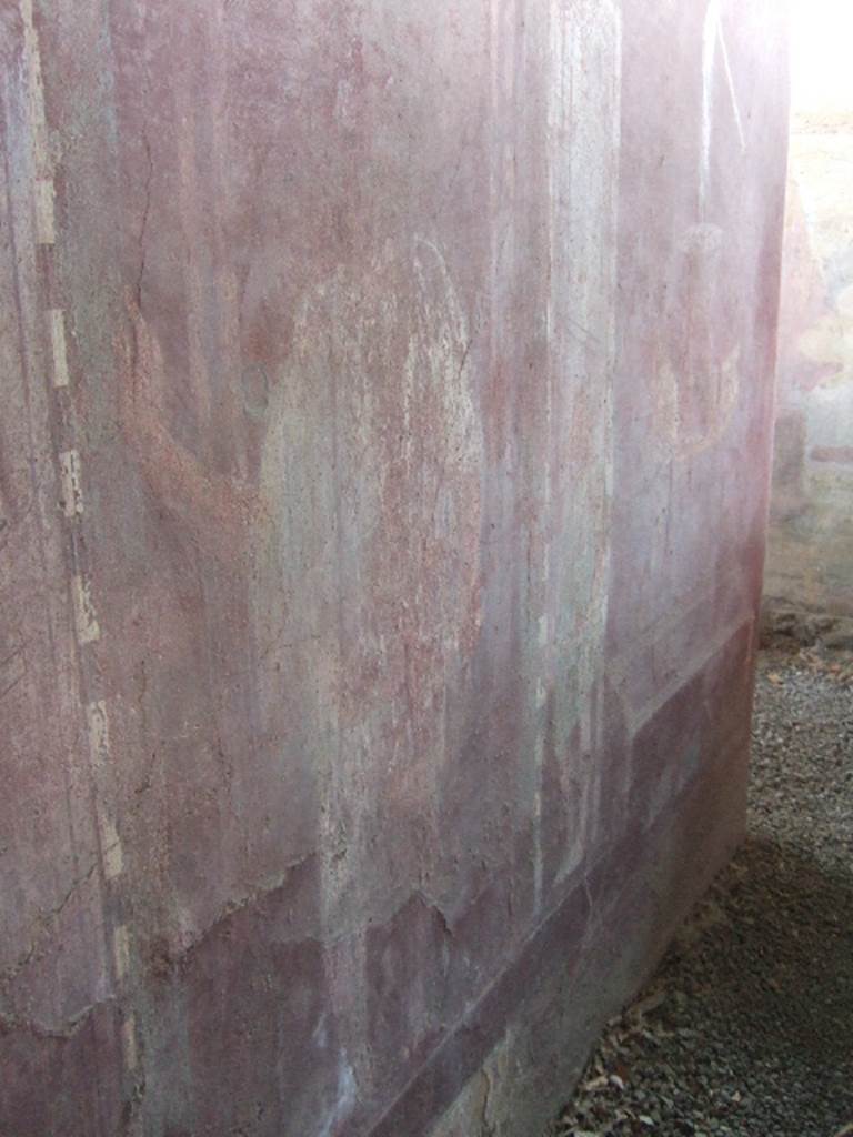 VGJ Pompeii. May 2006. West wall of inner tomb with painting of Vestorius Priscus entering through a painted doorway.