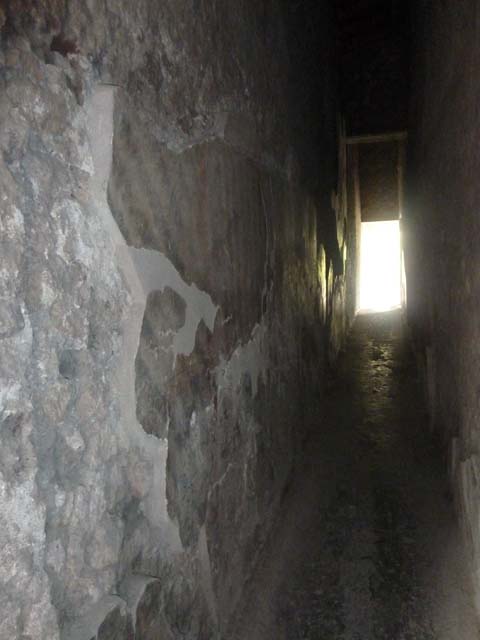 Oplontis, September 2015. Corridor 3 leading south from portico 34 to room 4, past door to room 30. 

 
