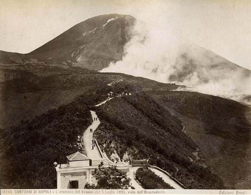 Vesuvius eruption, July 1895 the lava flow covering the route of the Funicular.
Photo from L’illustration: Samedi 20 Juillet 1895.

