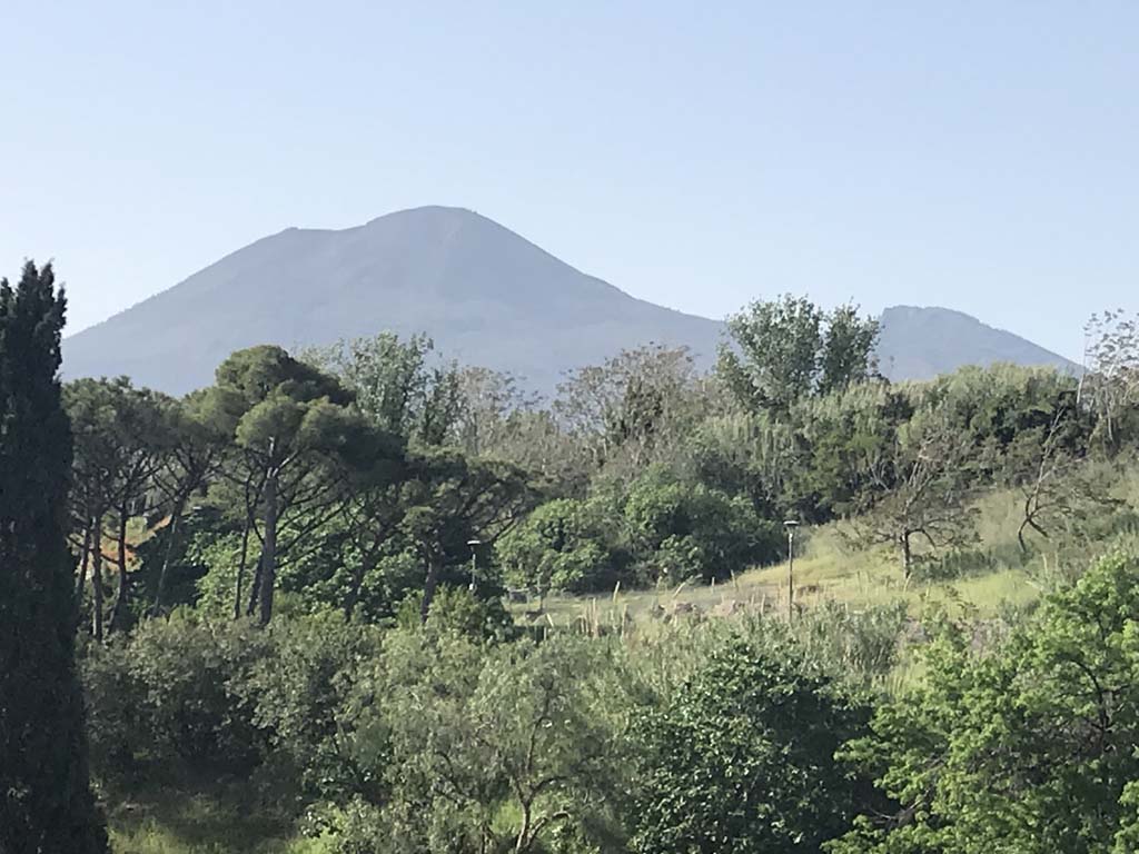 Pompeii. April 2019. Looking north towards Casina dell’Aquila, and Vesuvius. 
Photo courtesy of Rick Bauer.



