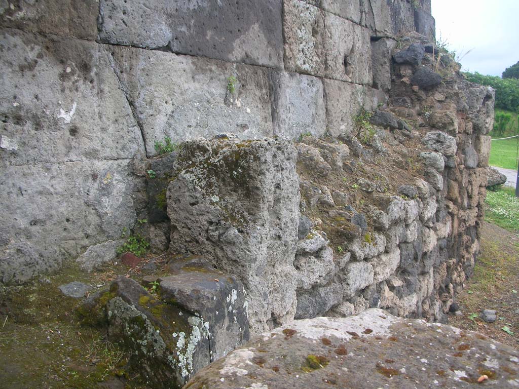 Vesuvian Gate Pompeii. May 2010. Looking north along west wall at north end. Photo courtesy of Ivo van der Graaff.