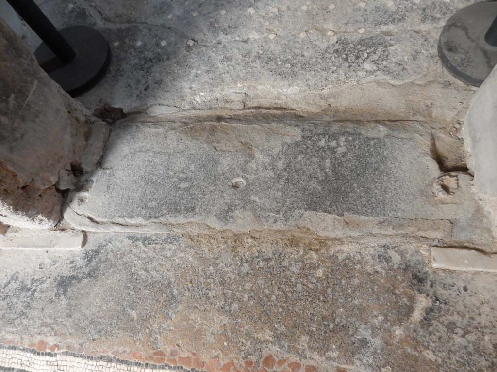 I.6.15 Pompeii. June 2019. Room 12, threshold of doorway. Photo courtesy of Buzz Ferebee.