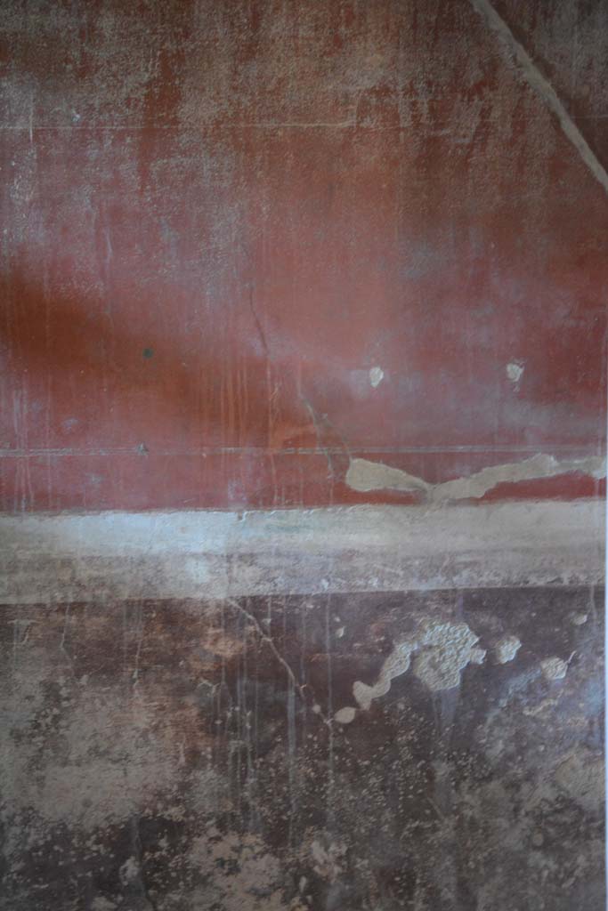 I.6.15 Pompeii. March 2019. 
Room 5, detail of rear west wall in cupboard or recess under stairs.   
Foto Annette Haug, ERC Grant 681269 DÉCOR
