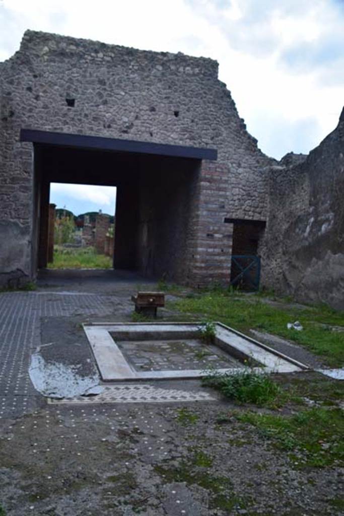 I.9.1 Pompeii. November 2016. Room 2, looking south-west across impluvium in atrium.  Photo courtesy of Marie Schulze.
