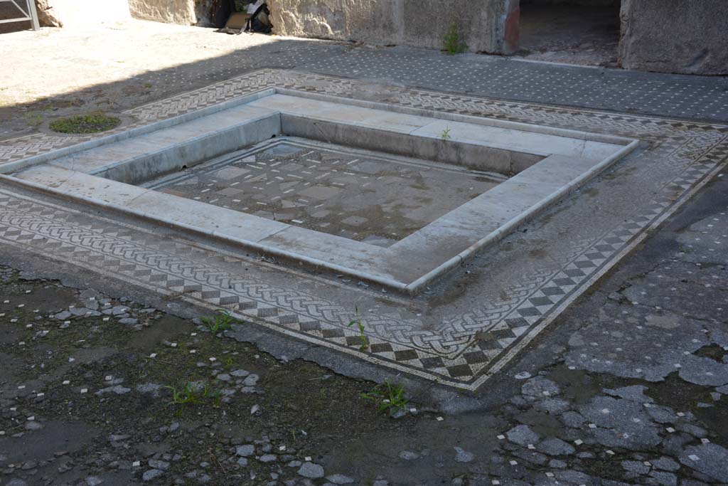 I.9.1 Pompeii. October 2019. Room 2, looking north-east across impluvium in atrium.
Foto Annette Haug, ERC Grant 681269 DCOR.

