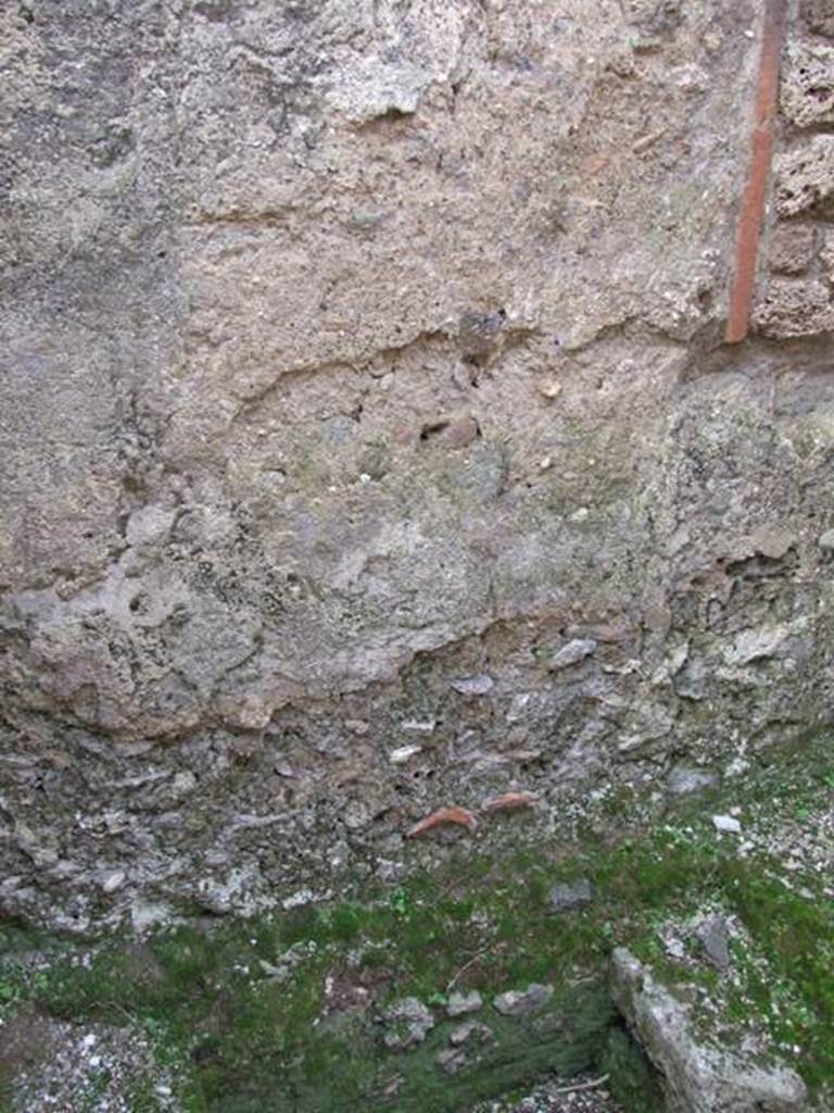 I.9.3 Pompeii. March 2009. Room 8. Latrine. South wall.