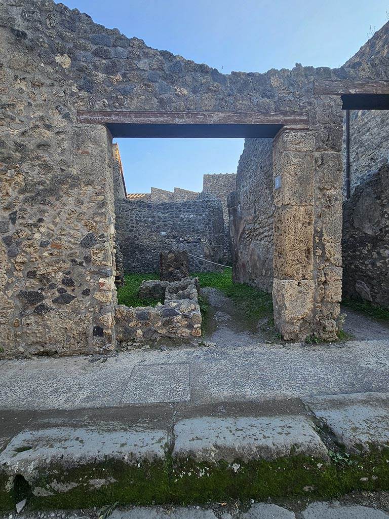 I.10.2, Pompeii. November 2024. 
Looking south from entrance doorway. Photo courtesy of Annette Haug.
