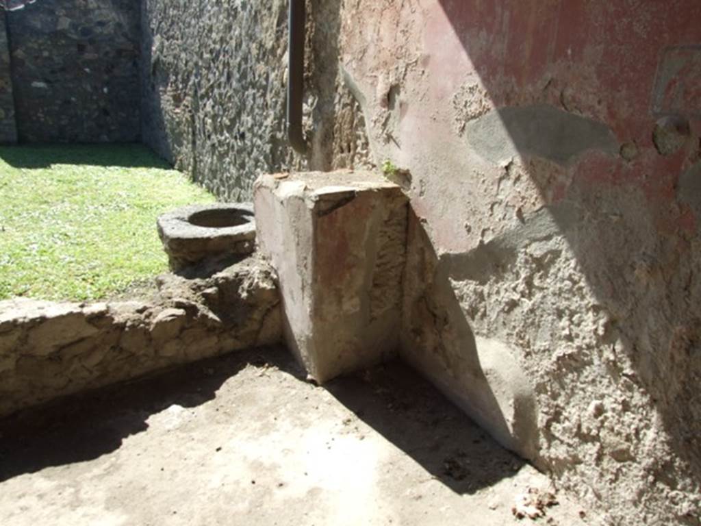 I.12.2 and I.12.1 Pompeii. March 2009. Room 8. Portico. West wall.