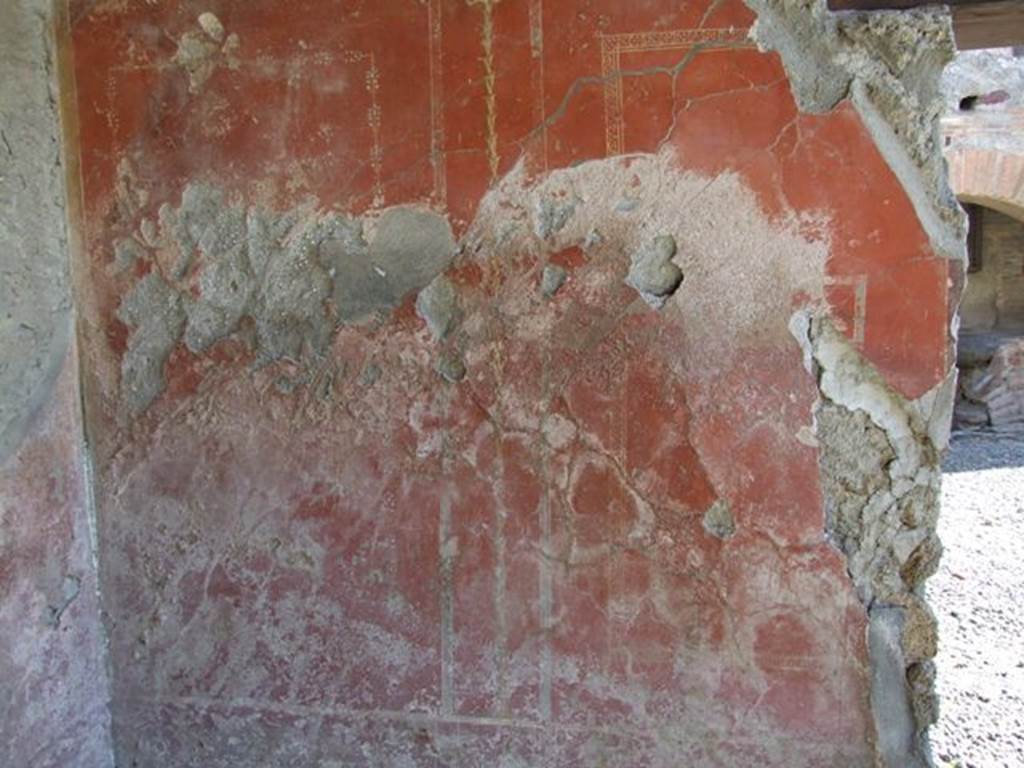 I.12.2 and I.12.1 Pompeii. March 2009 Room 8. Portico. East wall.
