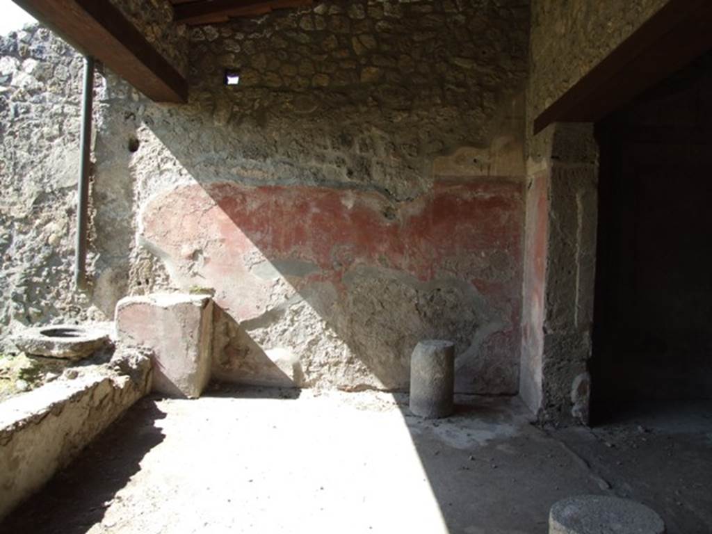 I.12.2 and I.12.1 Pompeii. March 2009. Room 8. Portico. West wall.