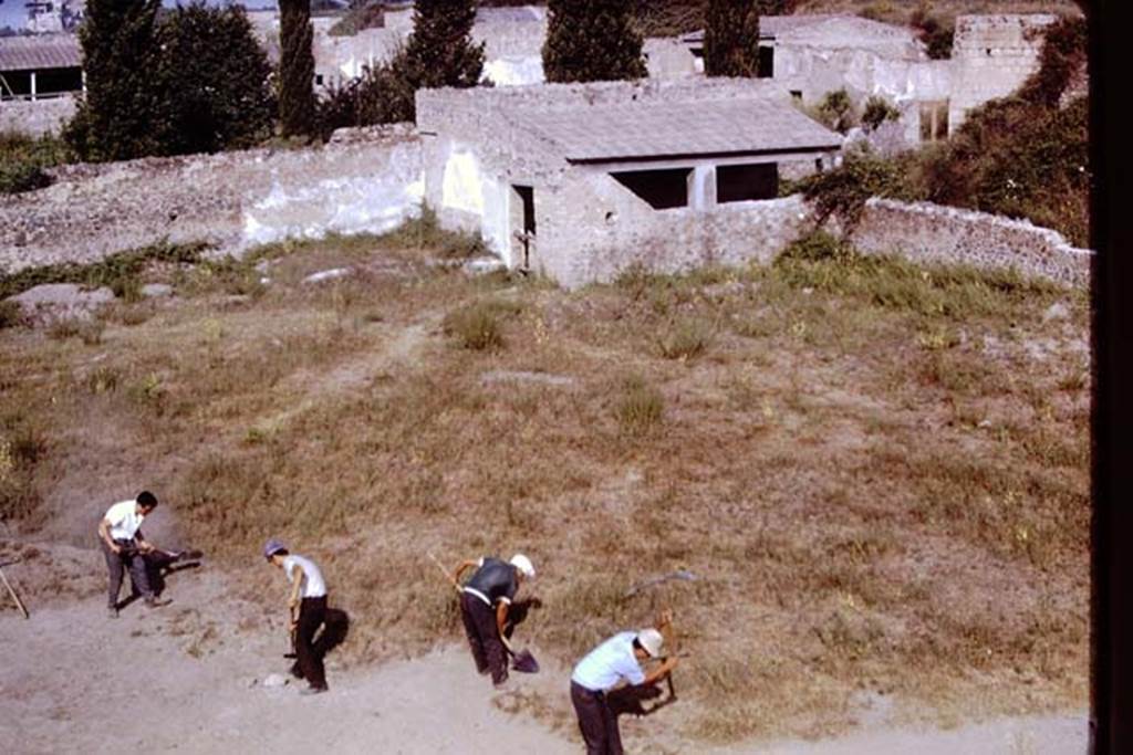II.5 Pompeii, 1968. Looking north-west towards the winery. Photo by Stanley A. Jashemski.
Source: The Wilhelmina and Stanley A. Jashemski archive in the University of Maryland Library, Special Collections (See collection page) and made available under the Creative Commons Attribution-Non Commercial License v.4. See Licence and use details.
J68f0556