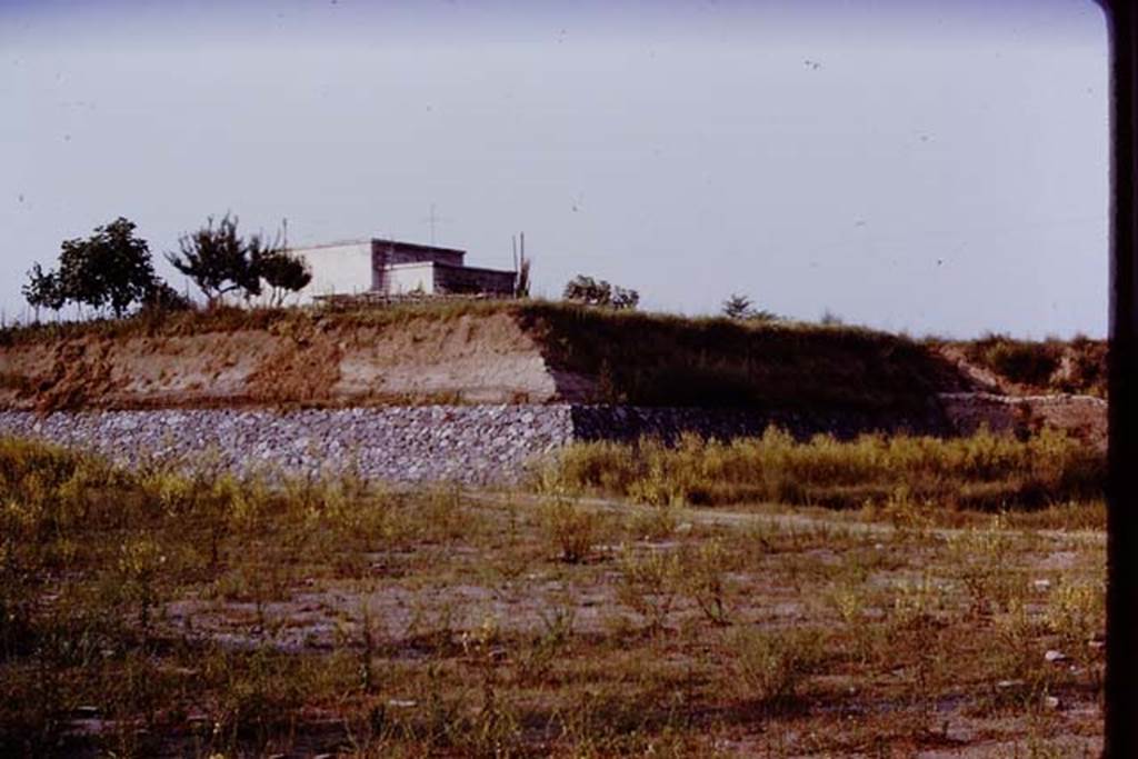 II.5 Pompeii. 1970. Looking north-east across site towards the new retaining wall, and the workman’s cottage on top of the mound. Photo by Stanley A. Jashemski.
Source: The Wilhelmina and Stanley A. Jashemski archive in the University of Maryland Library, Special Collections (See collection page) and made available under the Creative Commons Attribution-Non Commercial License v.4. See Licence and use details.
J70f0459