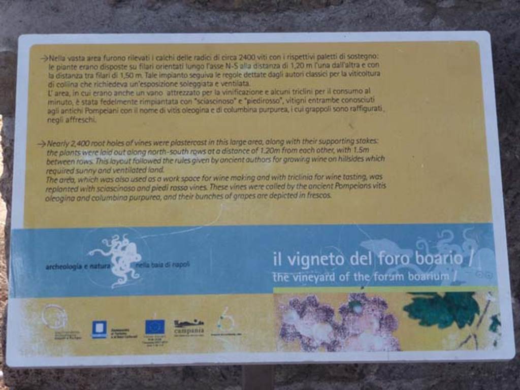 II.5.5 Pompeii. June 2012. Explanatory sign. Courtesy of Michael Binns.