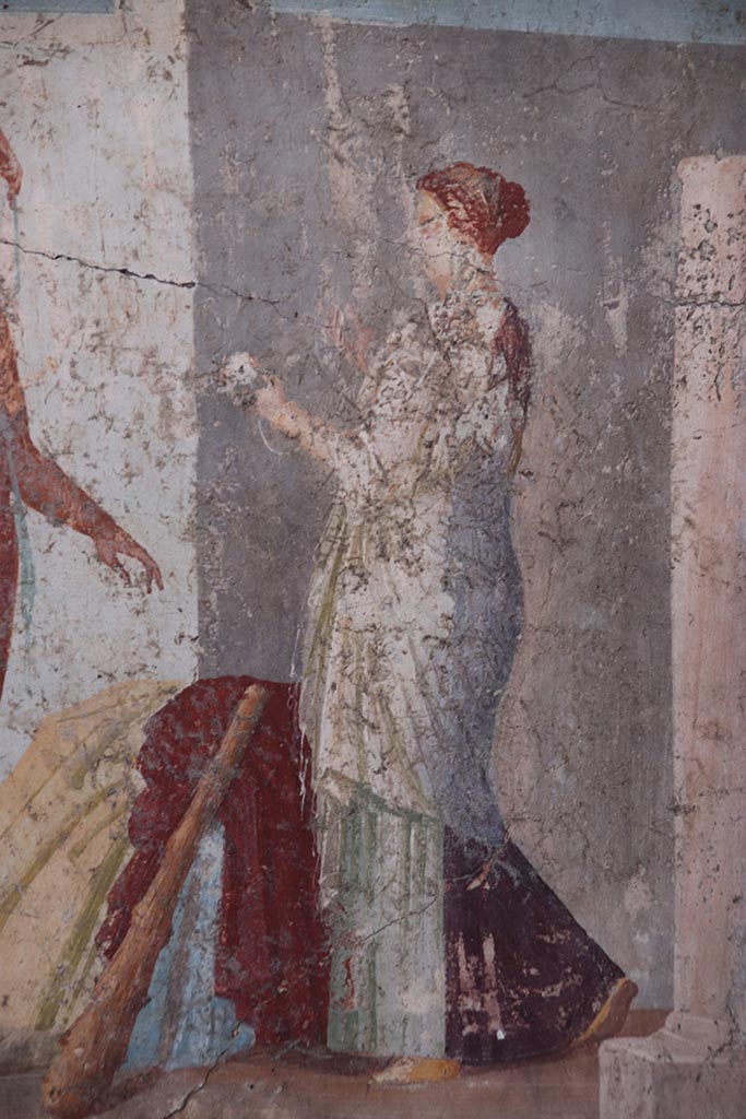 V.4.a Pompeii. October 2024.
Room ‘g’, Ariadne holding the ball of twine. Photo courtesy of Klaus Heese.