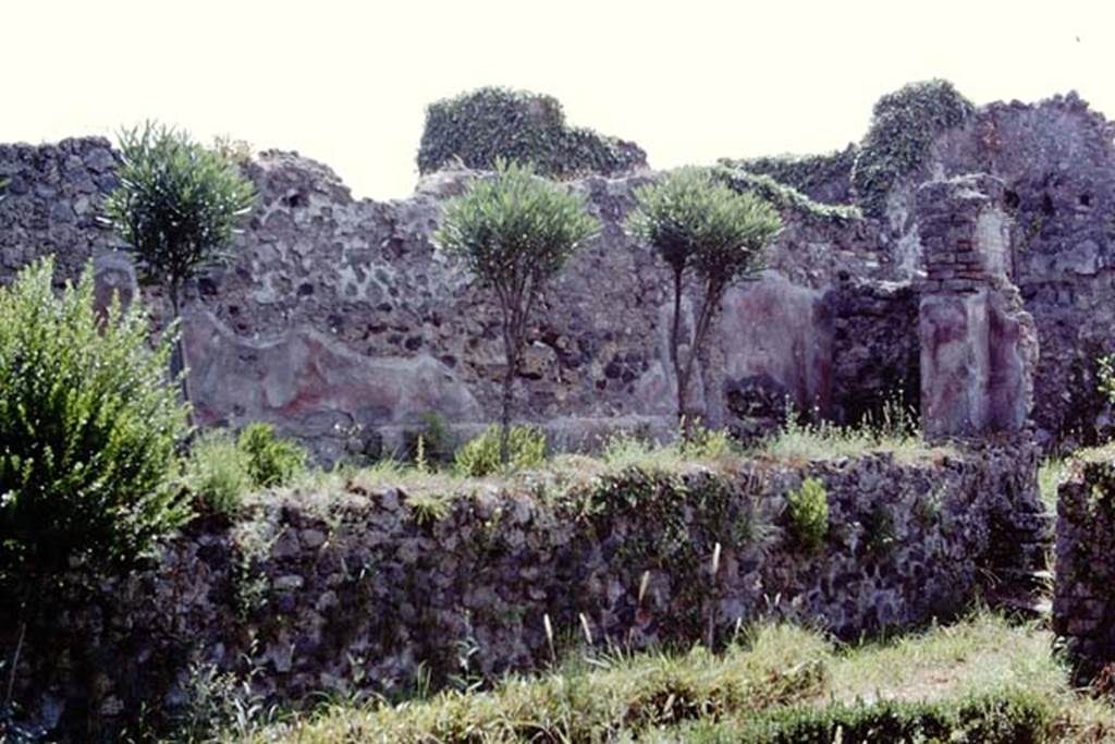 VI.7.23 Pompeii. 1972. Looking towards east side and south-east corner, with steps up to house, on right. Photo by Stanley A. Jashemski. 
Source: The Wilhelmina and Stanley A. Jashemski archive in the University of Maryland Library, Special Collections (See collection page) and made available under the Creative Commons Attribution-Non Commercial License v.4. See Licence and use details. J72f0179

