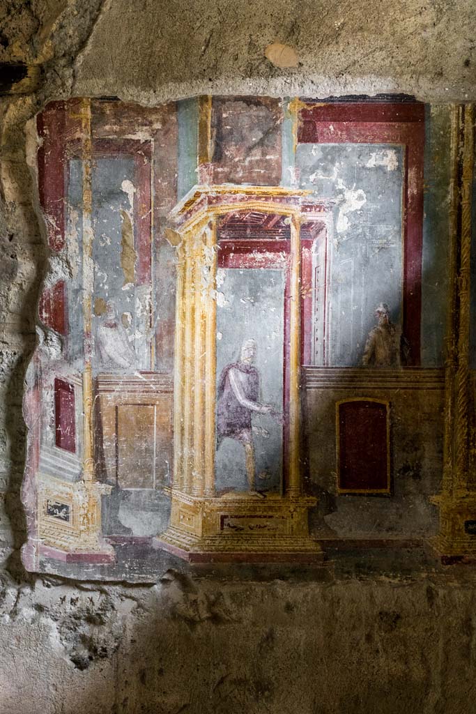 VI.7.23 Pompeii. July 2021. Looking towards south alcove, east wall. Photo courtesy of Johannes Eber.