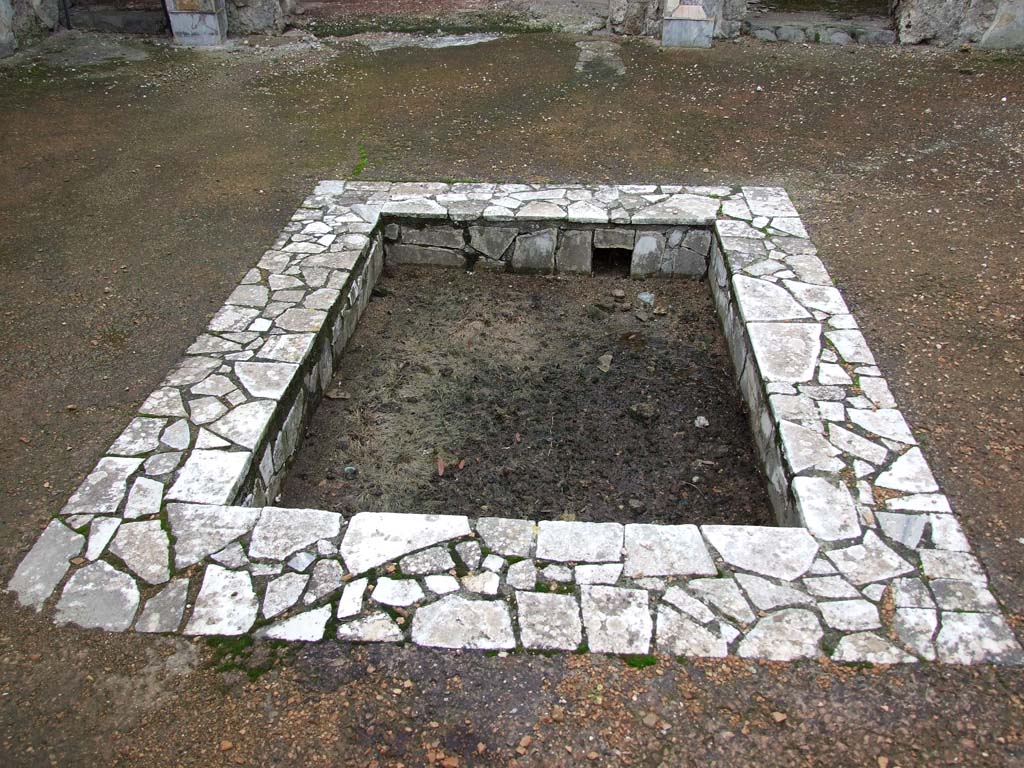 VI.7.23 Pompeii. December 2006. Looking west across impluvium in atrium.