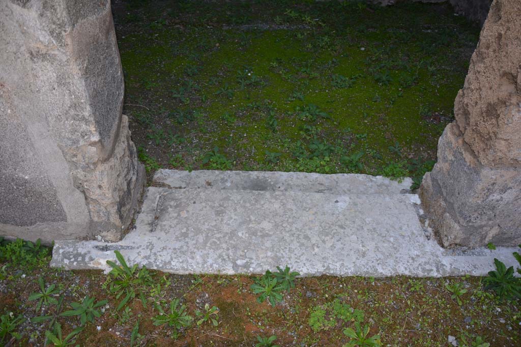 VI.11.10 Pompeii. October 2017. Room 24, doorway threshold.
Foto Annette Haug, ERC Grant 681269 DÉCOR.

