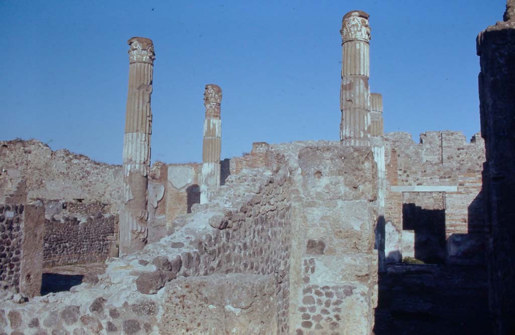 VI.12.2 Pompeii. December 1968. Looking north-east towards atrium of VI.12.5. Photo courtesy of Rick Bauer.