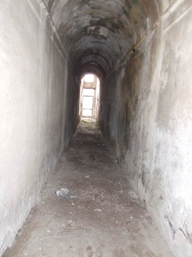 VII.1.48 Pompeii. December 2007. Longer length of corridor K, looking west back to the entrance.