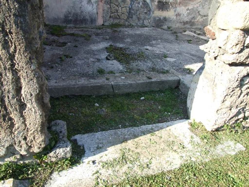VII.4.31 Pompeii. March 2009. Room 24. Step, inside the doorway.