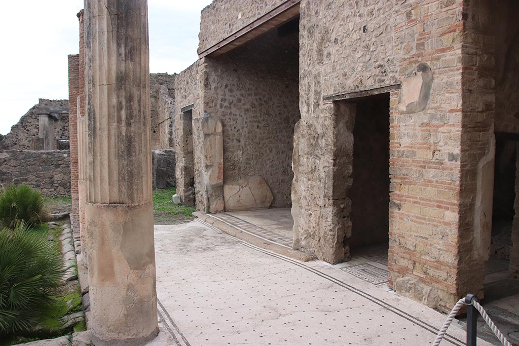 VII.7.5 Pompeii. October 2024. Looking west across north portico. Photo courtesy of Klaus Heese.