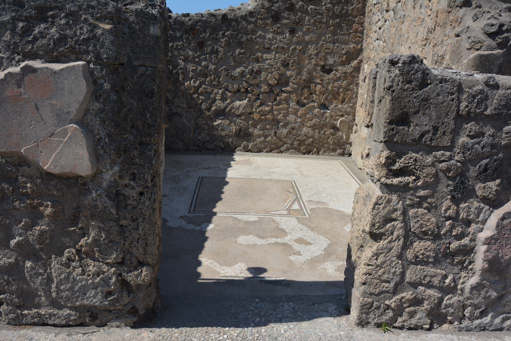 VII.7.5 Pompeii. September 2019. Looking west through doorway from atrium into room (d).
Foto Annette Haug, ERC Grant 681269 DÉCOR.