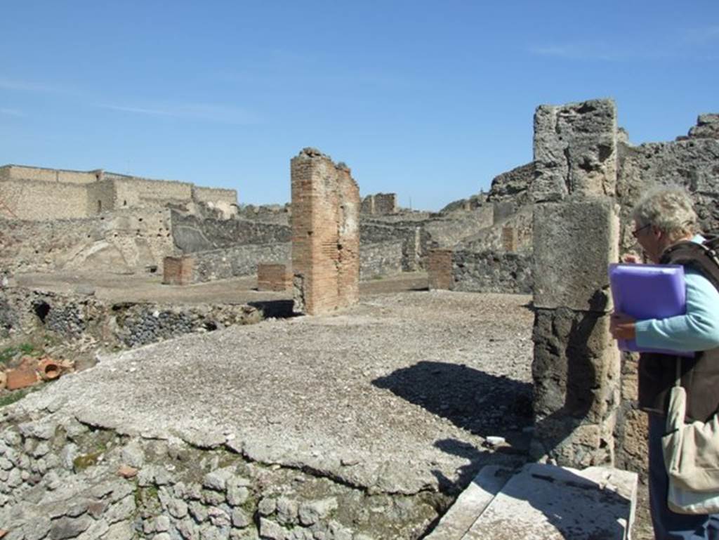 VII.15.2 Pompeii. March 2009. Area to rear of Tablinum, looking north-east.