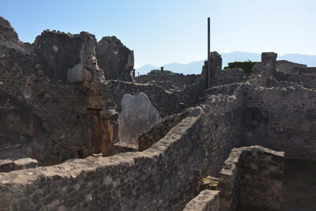 VII.15.2 Pompeii. October 2019. 
Looking south from above rear of VII.15.5/4, taken from small courtyard area at top of corridor behind kitchen.
Foto Annette Haug, ERC Grant 681269 D�COR.
