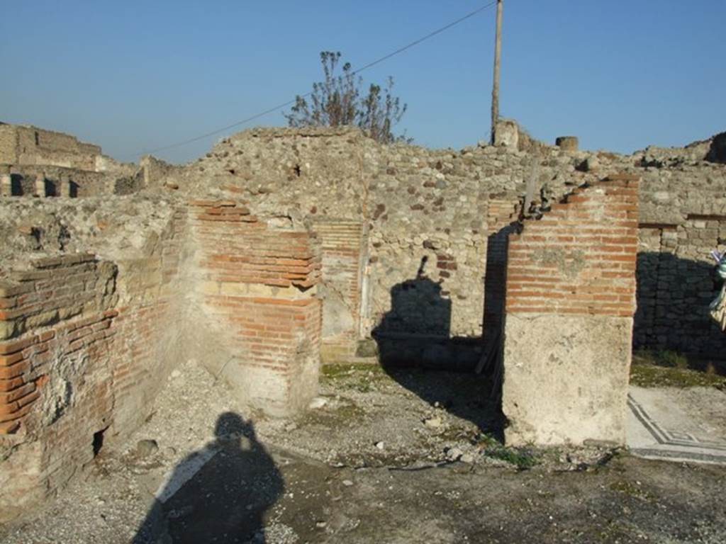 VII.16.15 Pompeii. December 2007. North-east corner of room 2, atrium. Looking towards doorway to room 3, leading to entrance VII.16.16.